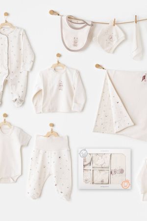 Andywawa Bebek Hastane Çıkışı Unisex 10 Pcs Newborn Set Wardrobe