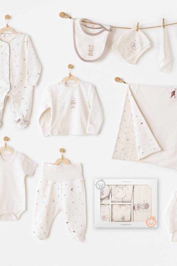 Andywawa Bebek Hastane Çıkışı Unisex 10 Pcs Newborn Set Wardrobe - 1