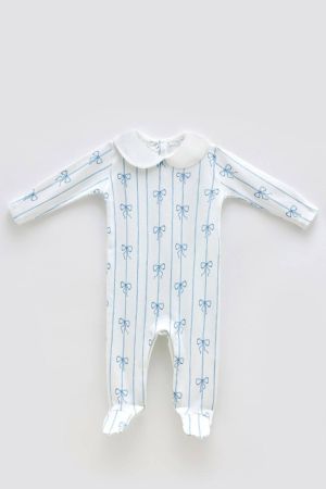 Atelıer Babbi Bebek Tulum Mavi Kurdele