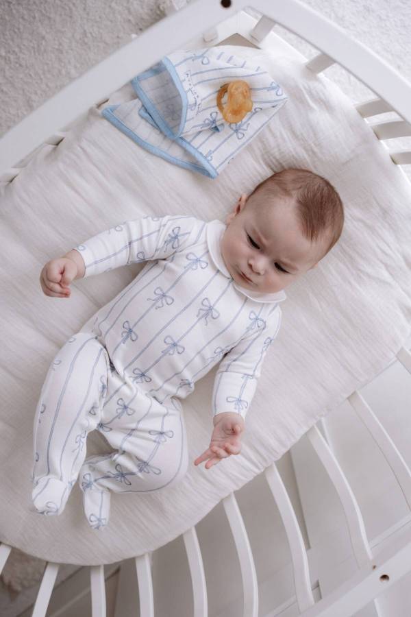Atelıer Babbi Bebek Tulum Mavi Kurdele - 2