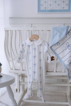 Atelıer Babbi Bebek Tulum Mavi Kurdele - 3