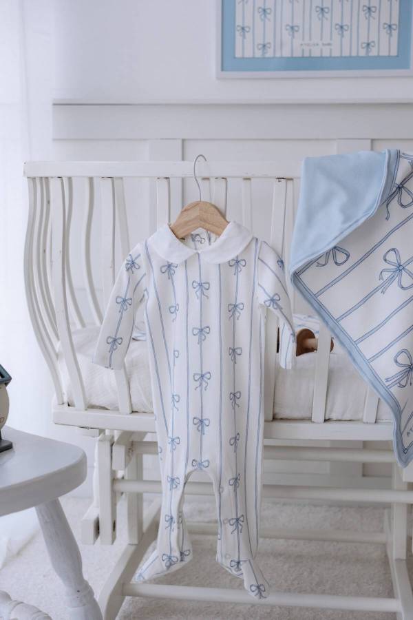 Atelıer Babbi Bebek Tulum Mavi Kurdele - 3