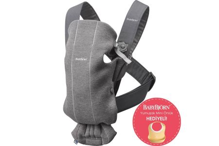 BabyBjörn Kanguru Mini 3D Cotton Jersey / Dark Grey - 2