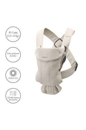 BabyBjörn Kanguru Mini Cotton 3D Jersey / Light Beige - 3