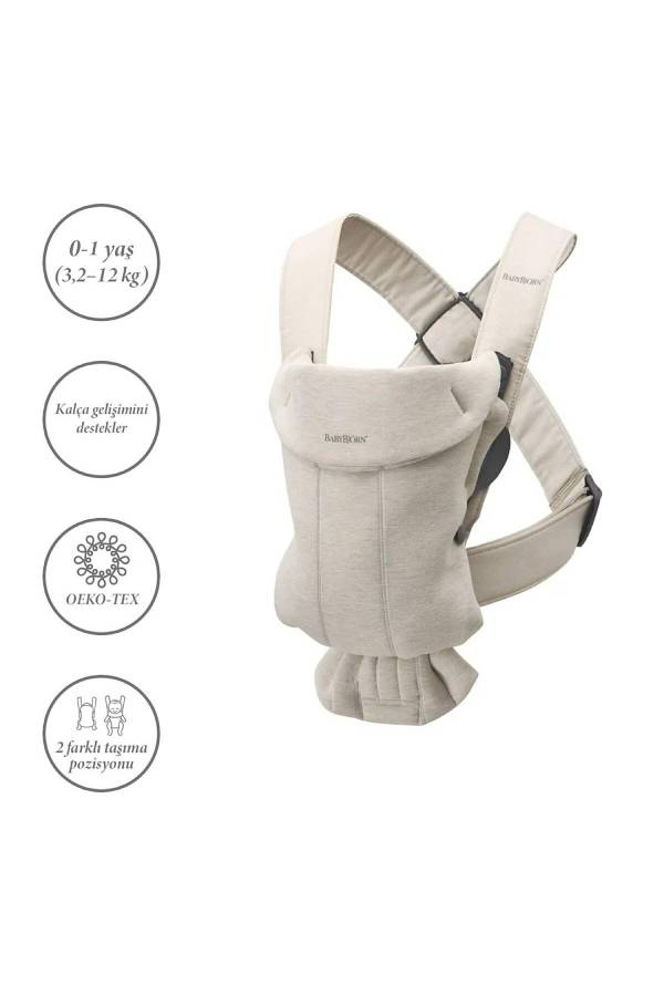 BabyBjörn Kanguru Mini Cotton 3D Jersey / Light Beige - 3