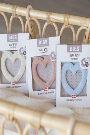 Bibs Baby Bitie Diş Kaşıyıcı Kalp Şeklinde +3 Ay - Blush - 2