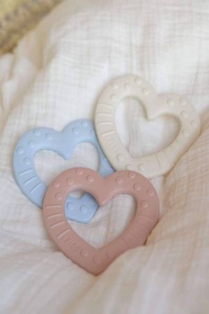 Bibs Baby Bitie Diş Kaşıyıcı Kalp Şeklinde +3 Ay - Blush - 3