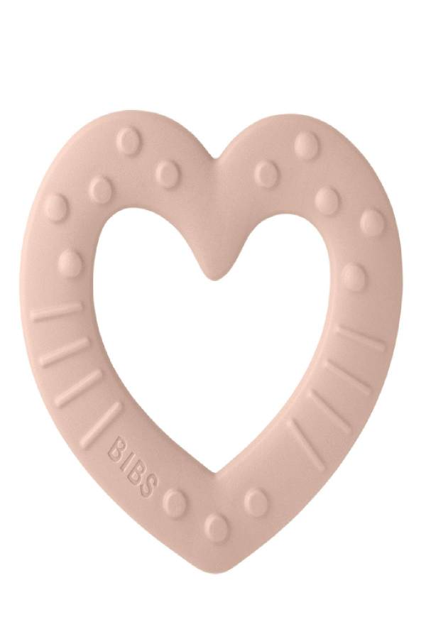 Bibs Baby Bitie Diş Kaşıyıcı Kalp Şeklinde +3 Ay - Blush - 1