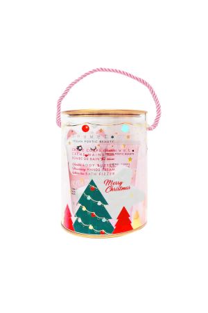 Inuwet Silindir Kutulu Yılbaşı Seti - Çilek Kokulu El Kremi 60ml, Vanilya Kokulu Vücut Losyonu 60ml ve Kar Tanesi Şeklinde Banyo Topu - 2