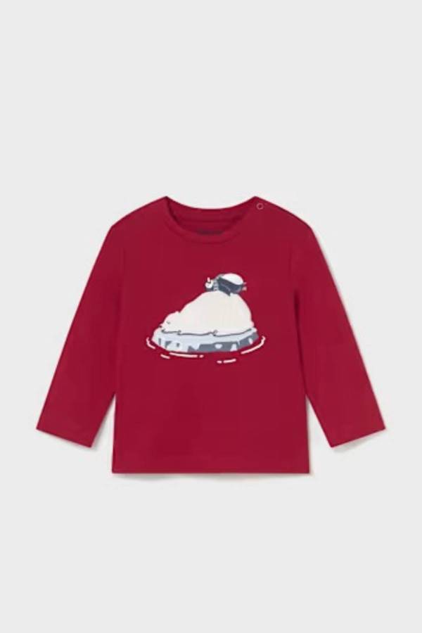Mayoral Erkek Bebek Baskılı Kırmızı Sweatshrit - 2