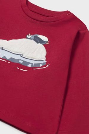 Mayoral Erkek Bebek Baskılı Kırmızı Sweatshrit - 4