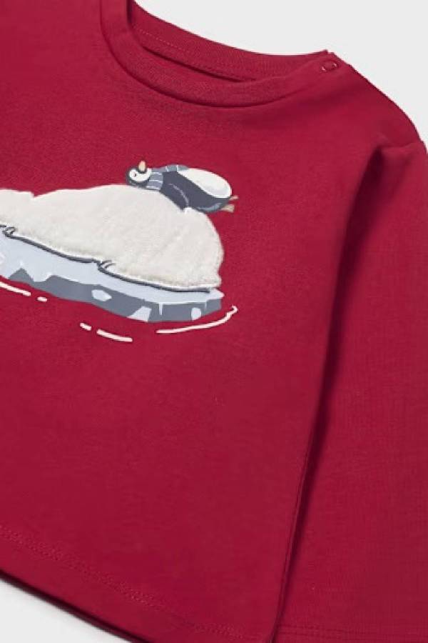 Mayoral Erkek Bebek Baskılı Kırmızı Sweatshrit - 4