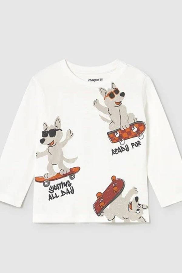 Mayoral Erkek Bebek Desenli  Uzun Kol T-shrit - 2