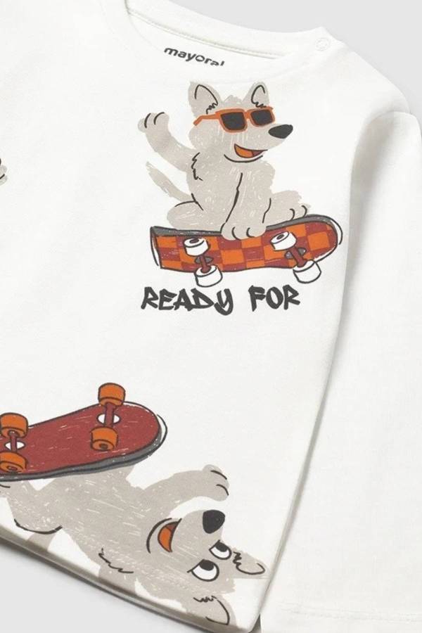 Mayoral Erkek Bebek Desenli  Uzun Kol T-shrit - 6