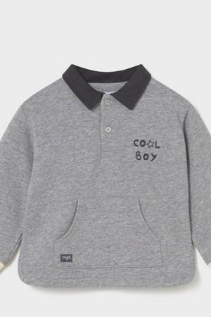 Mayoral Erkek Bebek Polo Yaka Sweatshrit Gri