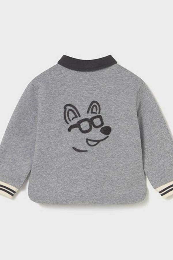 Mayoral Erkek Bebek Polo Yaka Sweatshrit Gri - 2