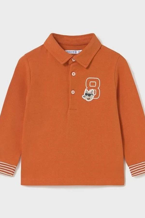 Mayoral Erkek Bebek Polo Yaka Turuncu Sweatshrit - 1