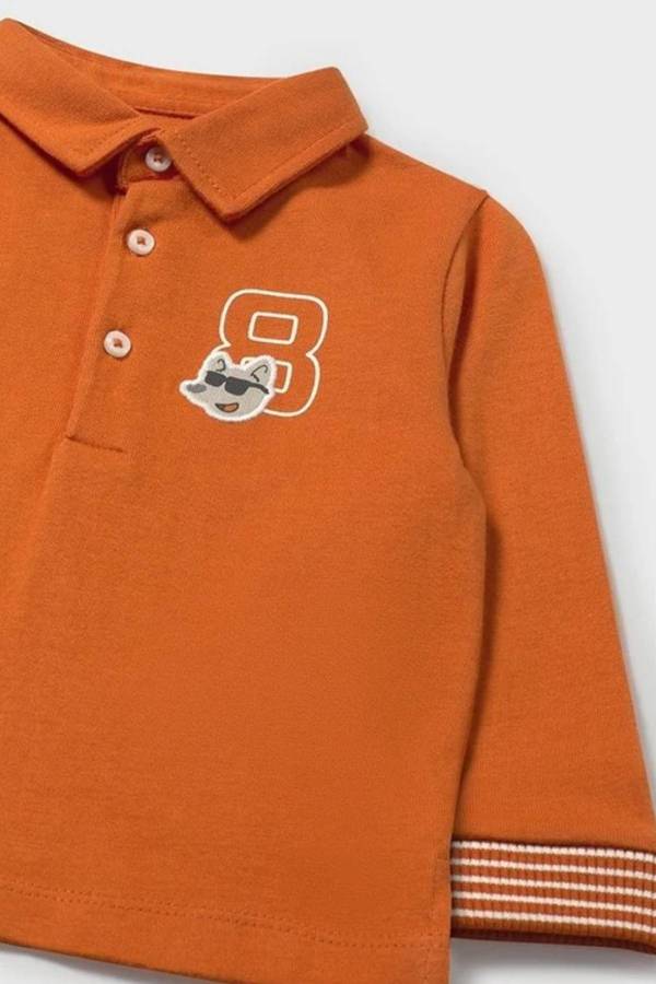 Mayoral Erkek Bebek Polo Yaka Turuncu Sweatshrit - 2