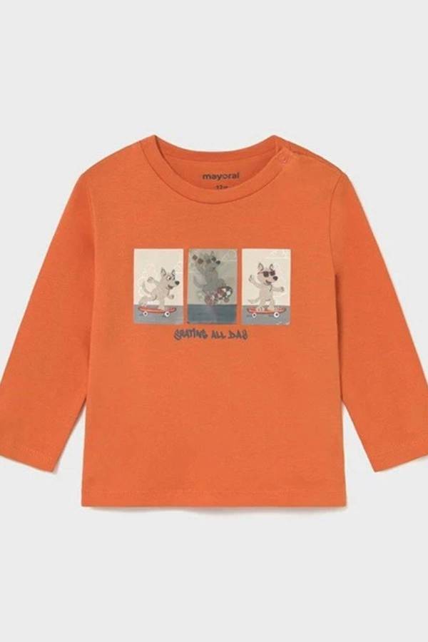 Mayoral Erkek Bebek Uzun Kol TuruncuT-shrit - 1