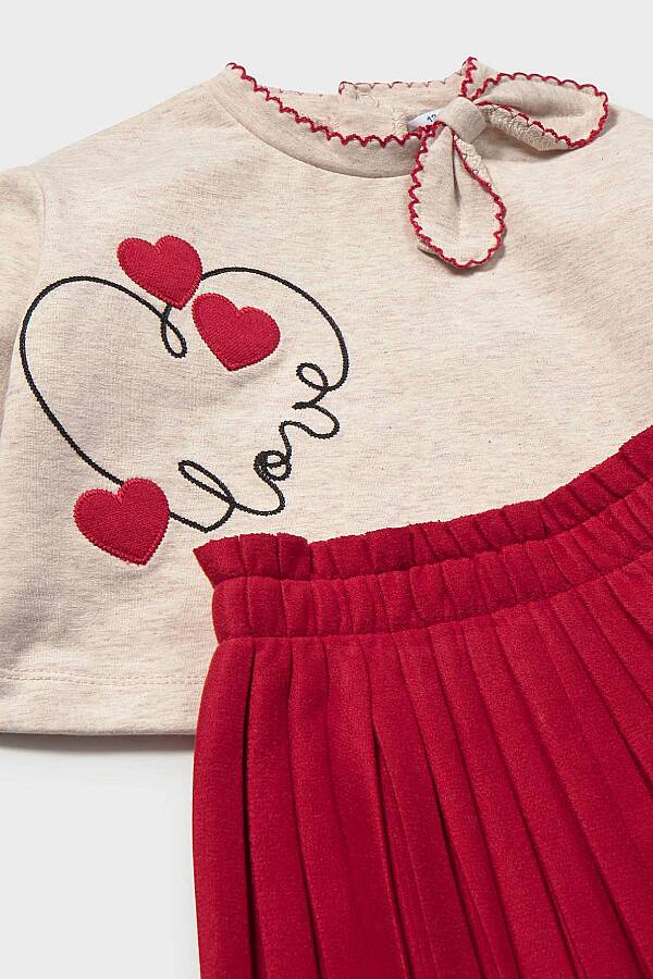 Mayoral Kışlık Kız Bebek Bluz Etek Set Bej - 3