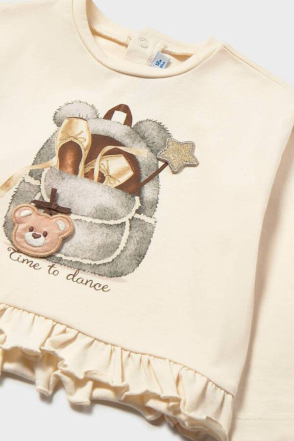 Mayoral Kışlık Kız Bebek Uzun Kol T-shirt Ekru - 3