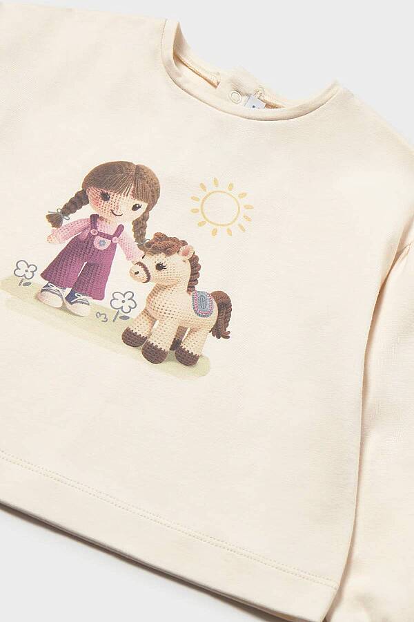 Mayoral Kışlık Kız Bebek Uzun Kol T-shirt Ekru - 3