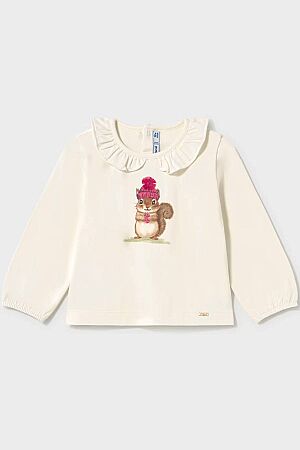 Mayoral Kışlık Kız Bebek Uzun Kol T-shirt Ekru