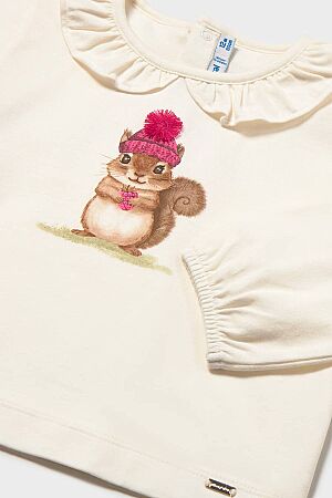 Mayoral Kışlık Kız Bebek Uzun Kol T-shirt Ekru - 3