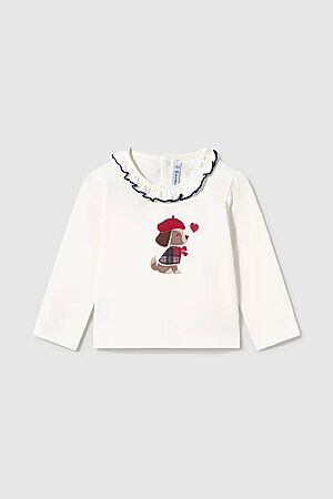 Mayoral Kışlık Kız Çocuk Uzun Kol T-shirt Ekru