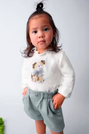 Mayoral Kız Bebek Uzun Kol T-shrit Krem - 2