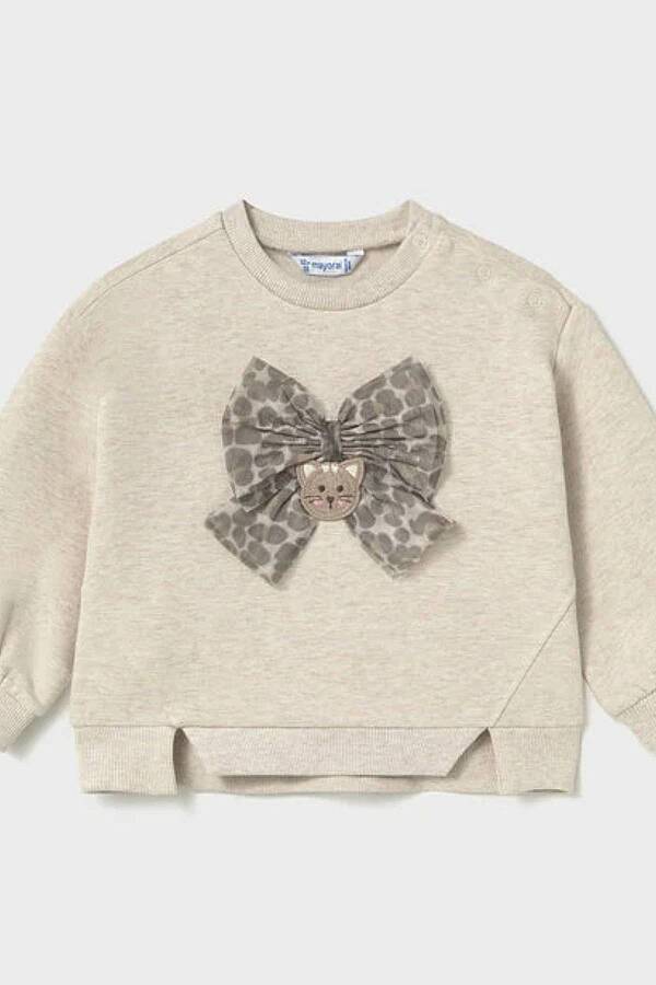 Mayoral Kız Çocuk Sweatshirt Bej  - 1