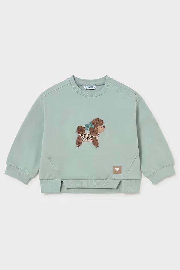 Mayoral Kız Çocuk Uzun Kol Sweatshirt Yeşil  - 1