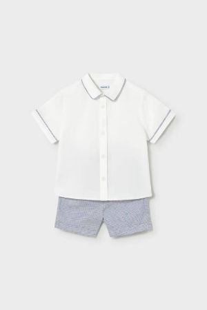 Mayoral Yazlık Erkek Bebek Gömlek Şort Set - 4