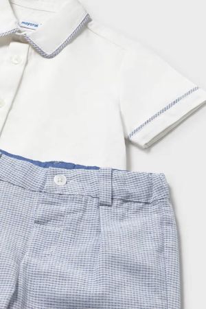 Mayoral Yazlık Erkek Bebek Gömlek Şort Set - 6