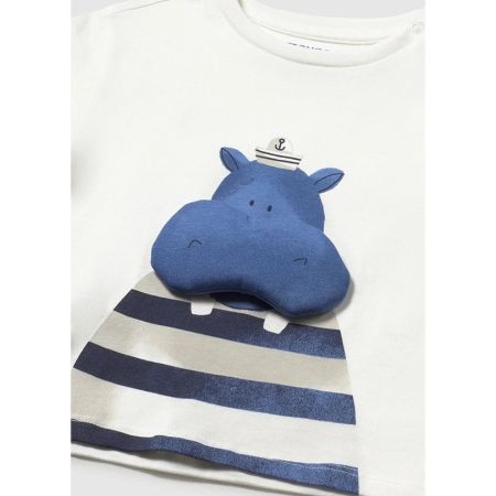 Mayoral Yazlık Erkek Bebek Kısa Kol T-shirt Ekru - 3