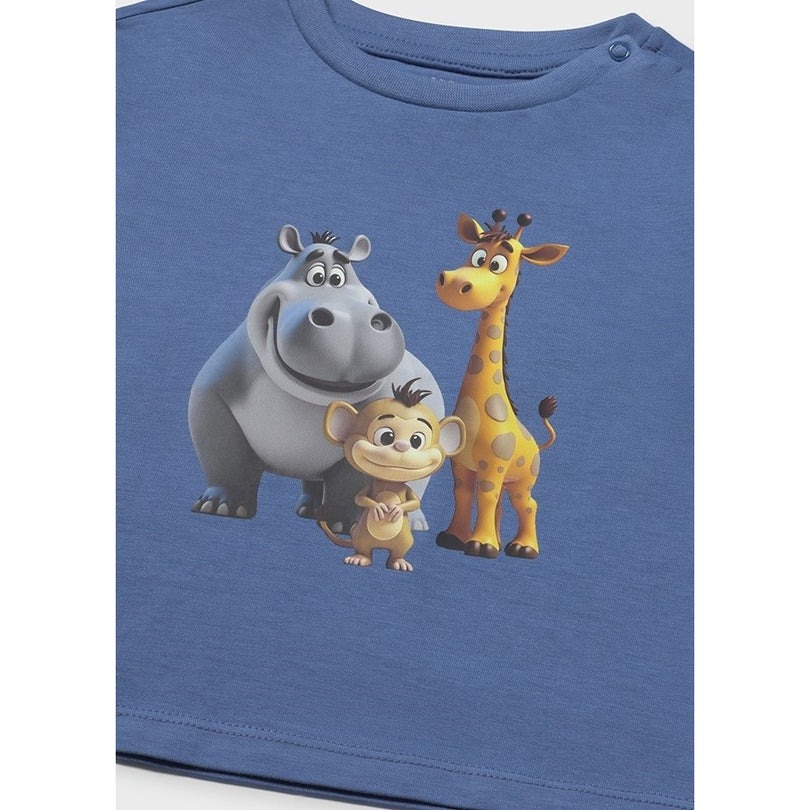 Mayoral Yazlık Erkek Bebek Kısa Kol T-shirt Mavi - 3