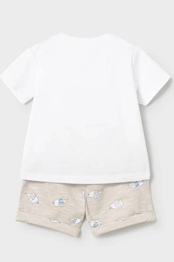 Mayoral Yazlık Erkek Bebek Kısa Kol T-shirt Şort 4'lü Set Mavi - 3