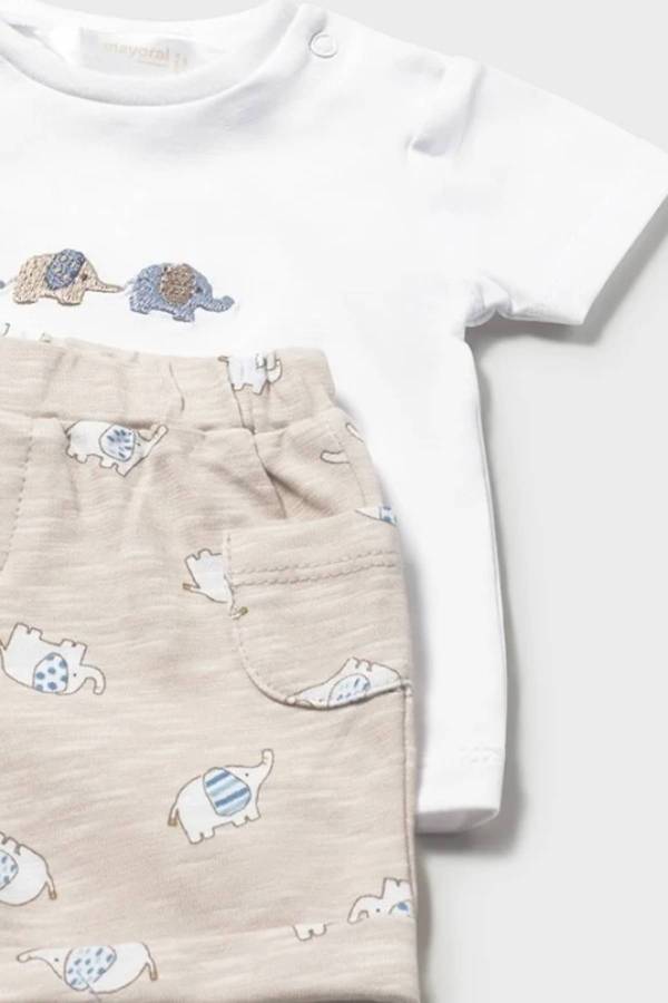 Mayoral Yazlık Erkek Bebek Kısa Kol T-shirt Şort 4'lü Set Mavi - 4
