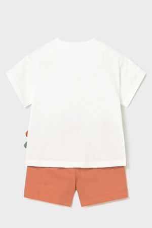 Mayoral Yazlık Erkek Bebek Kısa Kol T-shirt Şort Set Turuncu - 2