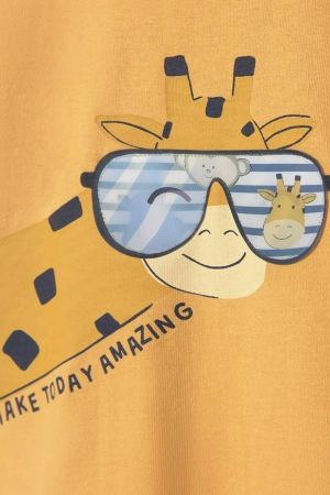 Mayoral Yazlık Erkek Bebek Kısa Kol T-shirt Turuncu - 3