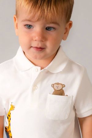 Mayoral Yazlık Erkek Bebek Polo Yaka Desenli T-shrit - 2