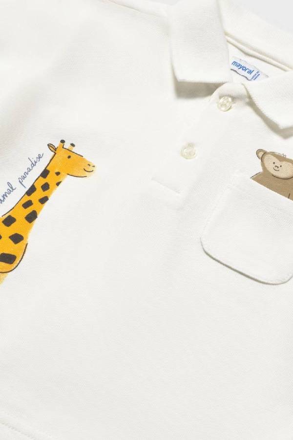 Mayoral Yazlık Erkek Bebek Polo Yaka Desenli T-shrit - 6