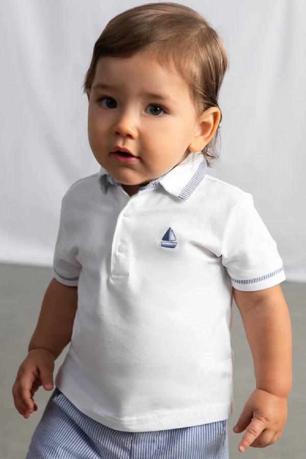 Mayoral Yazlık Erkek Bebek T-shrit Beyaz - 1