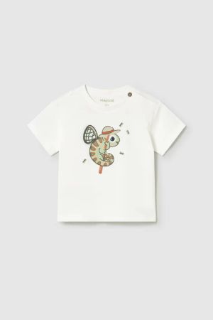 Mayoral Yazlık Erkek Bebek T-shrit Ekru