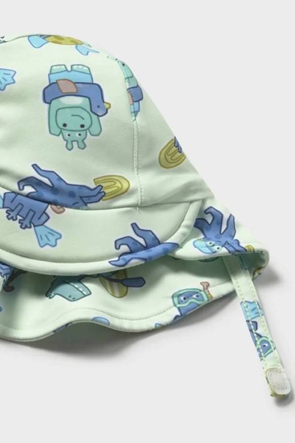 Mayoral Yazlık Erkek Bebek Tulum Mayo Şapka 2'li Set Yeşil - 4