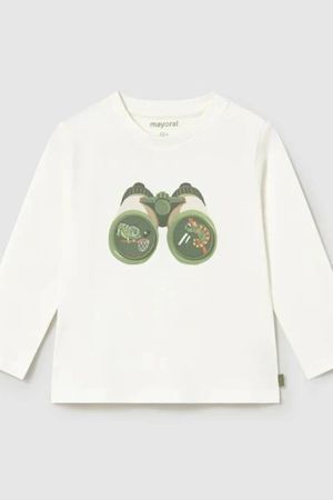Mayoral Yazlık Erkek Bebek Uzun Kol T-shirt Ekru - 1