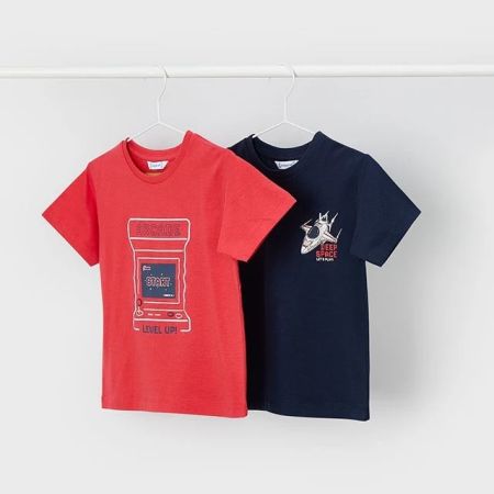 Mayoral Yazlık Erkek Kısa Kol T-shirt 2'li Set Kırmızı - 1