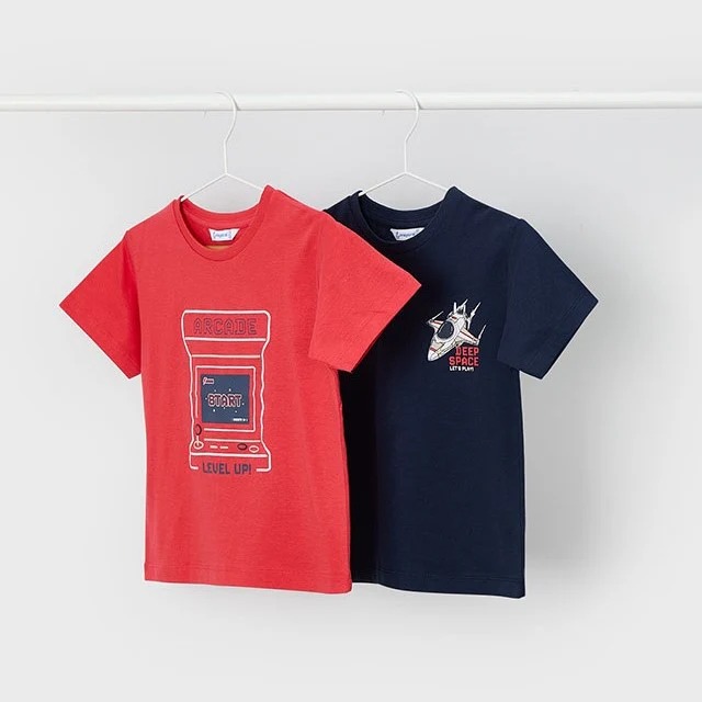 Mayoral Yazlık Erkek Kısa Kol T-shirt 2'li Set Kırmızı - 1