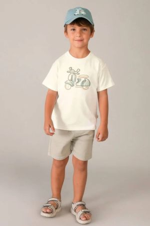 Mayoral Yazlık Erkek Kısa Kol T-shirt Ekru - 3