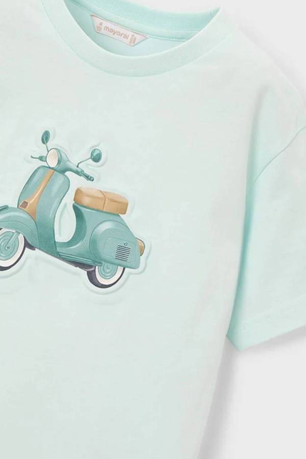 Mayoral Yazlık Erkek Kısa Kol T-shirt Turkuaz - 5